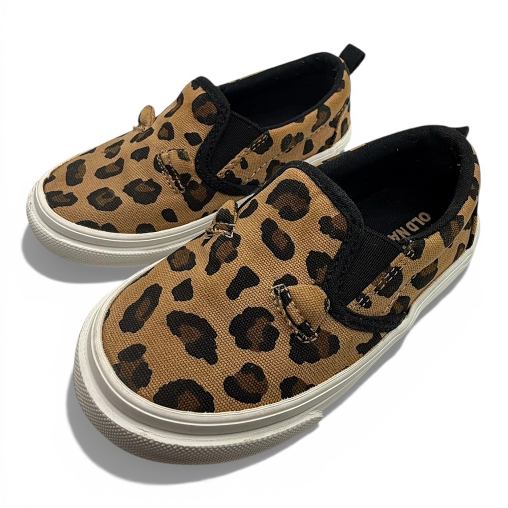 Old Navy Leopard Print‎ Slip On Sneakers Toddler Size 6